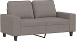 359390 2-kohaline diivan Taupe 120 cm kangas