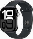 Apple Watch Series 10 [GPS, 46 mm] - alumiiniumist korpus teemantmust koos spordirihmaga, must, M/L (uuenenud)