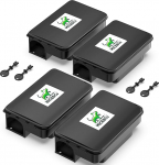 Mice&Co 4 x Professional Rat Traps - Effective Bait Box Against Rats & Mice with Keys & Warning Stickers - Rat Bait Station Safe for Children & Pets - Delivery Without Rat Poison