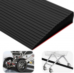 Ukse l&auml;vepaku kaldtee, 200 x 8 x 2 cm, l&auml;vepaku kaldtee, PVC ratastooli kaldtee, libisemisvastane pind, kummist kaldtee, l&auml;vepaku kaldtee ratastoolile, lapsevankrile, rollatorile v&otilde;i e-skootrile (must, 2)