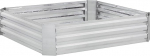 Relaxdays Raised Bed tsingitud metallist lilledele, taimedele ja k&ouml;&ouml;giviljadele, K x S x M: 30 x 120 x 90 cm, ruudukujuline taimepeenar, h&otilde;bedane