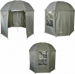 Carp On Fishing Umbrella 2.5 m Closed Umbrella Tent Fishing Umbrella with Window 5 Seasons Umbrella Closed Waterproof Carp Tent Fishing Umbrella Fishing Tent