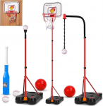 Kinder Basketballkorb - Kinderspielzeug Basketball Hoop Outdoor Indoor Basketballkorb mit St&auml;nder H&ouml;henverstellbarer