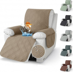 Chingcoo tugitooli kaitsja k&auml;etugedega tugitoolile, 91 x 79 tolli, veekindel toolipadi teleritoolile, 1-kohaline libisemiskindel k&auml;etoe kaitsja taskute ja 2 reguleeritava R-ga (Taupe)