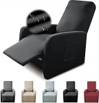 LOMUG veekindel tugitooli kate, Stretch tugitooli kate, Stretch Cover tugitooli kaitsja taskuga, kohandatud TV tooli katteks, l&otilde;&otilde;gastavad toolikatted, lounge'i kate, elutuba, kontor