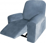 Honeyhouse paks sametist diivanikatted, 1-kohaline, Super Stretch Non-Slip Diivan Cover, 4-osaline komplekt, elastne m&ouml;&ouml;bli kaitsja, pluusne diivanipesu koos k&auml;etugedega