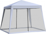 Outsunny Garden Gazebo Marquee Party Tent Ilmastikukindel telk koos s&auml;&auml;sev&otilde;rguga Metall + pol&uuml;ester Hall 3 x 3 m