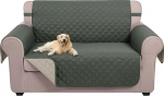 U-NICE HOME Loveseat diivanikate, p&ouml;&ouml;ratavad diivanikatted 2 padjale, diivan koertele, m&ouml;&ouml;bli kaitsja, kate elastsete sidemetega, veekindel (Loveseat, v&auml;ike, hall/beež)