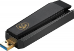 MSI AXE5400 WiFi 6E Tri-Band USB adapter - Kiire WLAN kuni 5400 Mbit/s (6GHz, 5GHz, 2,4GHz traadita), MU-MIMO, reguleeritav antenn, Beamforming, WPA3 - koos alusega