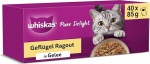 Whiskas 1+ Katzennassfutter Ragout - Gefl&uuml;gel Auswahl in Gelee, 40x85g (1 Packung)- Hochwertiges Feuchtfutter im Portionsbeutel f&uuml;r Katzen ab 1 Jahr