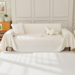 OstepDecor diivanikate &scaron;enillist diivanikate, diivanikate 1/2/3/4 istekohaga, kriimustuskindel koera-kassi diivanikate, libisemisvastane ja beebis&otilde;bralik, diivanikate (Pure Beige 180 x 300 cm)
