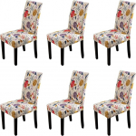 Toolikatted, komplekt 6, elastne, kaasaegne kaitsja toolikatted, eemaldatavad pestavad toolid, kaitsev dekoratsioon toolikate s&ouml;&ouml;gitoa, hotelli, banketi, pulma, peo kaunistamiseks