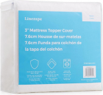 Linenspa 3" Double Matratsi Topper Cover Ainult masinpesu hingav mittelibisev libisemisvastane kate Madratsi Topper ainult t&otilde;mblukuga Valge