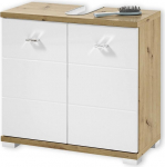 Pool Vannitoa tualettruum, Artisan Oak Look, valge, kaasaegne vannitoa aluskapp, palju ruumi, 60 x 52 x 30 cm (B x K x S)