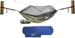 AMAZONAS Thermal Set | Komplekt Ultra Light Hammock Mosquito Traveller Thremo, Sleeping Mat ja T-Strap | kuni 200 kg | Green