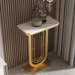 Schmaler Flurtisch Konsolentisch aus Eisen Moderne Konsolentische Als Akzentm&ouml;bel f&uuml;r Den Eingangsbereich Von Hotel und Caf&eacute;(Gold)