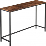 Kitsas konsoollaud sissep&auml;&auml;sualale, puidust pealt ja terasraamiga, ideaalne diivani taha, esikusse ja koridori (100 x 30 cm)