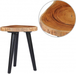 vidaXL Teak puidust tahke kohvilaud K&auml;sitsi valmistatud k&uuml;ljelaud elutoa laud kohvilaud diivanilaud puidust laud tahke puidust laud 40 x 45 cm