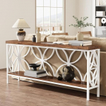 Kitsas konsoollaud, maal&auml;hedane konsoollaud, kitsas, hoiuruumiga, dekoratiivne m&ouml;&ouml;bel esikusse, elutuppa, fuajeesse, koridori (valge, 130 cm / 51 tolli)