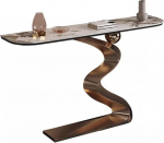 Konsolentisch Eleganter Moderner Eingangstisch, Rock Slab Desktop & Metallrahmen Konsolentisch F&uuml;r Wohnzimmer, Foyer, Heim- Und B&uuml;rodekoration (150cm/59in)