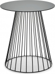 Adore Decor Modernne t&ouml;&ouml;stuslik disain Puhaste minimalistlike joontega must metallist t&auml;ielikult kokkupandav &uuml;mmargune k&uuml;ljelaud