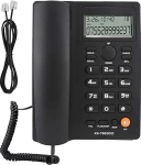 ASHATA juhtmega telefon, helistaja ID telefon Handsfree Kodu kontor Hotell lauatelefon inglise keeles, juhtmega lauatelefon koos kordusvalimise pausi / hoidmise funktsiooniga (must)