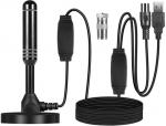 MEgegulo High Definition Indoor Outdoor TV antenn, 360&deg; vastuv&otilde;tu k&otilde;rge v&otilde;imendusega, tasuta TV antenn, TV antenn toetab 4K 1080P VHF/UHF, HDTV Dual Amplifier signaali v&otilde;imendi, koos