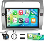 4+64G Android autoradio Citro&euml;n C4 2004-2009/C-QUATRE 2008-2011 9-tolline juhtmevaba Carplay autoraadio koos Android auto navigatsiooniga GPS peeglilink Bluetooth FM/RDS/DAB/DVR/EQ roolijuhtimispuldiga