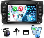 4G 64G Android autoradio Mercedes Benz W168 W203 CLK C209/W209 SLK/W170 W463 W639 Viano Vito Vaneo 7-tolline traadita Carplay autoraadio koos Android auto navigatsiooniga GPS peegel Link Bluetooth FM / RDS / EQ