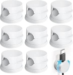 8 St&uuml;ck 360&deg; p&ouml;&ouml;ratav Kabel-Clips, selbstklebende Kabel-Organizer mit Federhalter, kompakte Draht-Ordnungsclips f&uuml;r Schreibtisch, B&uuml;ro, Auto, Zuhause