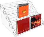 5-tasandiline CD hoidmise korraldaja DVD Display Stand Akr&uuml;&uuml;l CD hoidja mahutab 40 CD korpust 31 x 27,4 x 19,6 cm