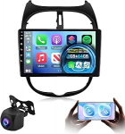 2G + 64G Android autoradio Peugeot 206/206cc/Citroen C2 2001-2016, 9-tolline puuteekraaniga Bluetooth-raadio traadita Carplay & Android Car/WiFi/GPS/EQ/FM RDS raadio + tagurduskaamera + mikrofon