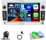 4+64G Android 15 Autoradio f&uuml;r Opel Corsa Astra Antara Vectra Zafira Meriva Signum mit Wireless CarPlay Android Auto, 7 Zoll Bildschirm Unterst&uuml;tzung FM RDS 32EQ GPS BT WiFi SWC AHD (Schwarz)