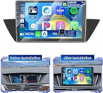 Hikity 4GB + 64GB autoraadio Android 15 BMW X1 E84 2010-2016, autoradio 2 DIN juhtmevaba Carplay, Android auto, 10-tolline puuteekraan, GPS, WiFi, FM/RDS raadio, 32EQ, tagurduskaamera, MIC