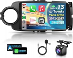 2G & 64G VECHTEL 9-tolline Bluetooth autoraadio Toyota Yaris Grmn 2012-2017 Carplay Android Auto traadita, EQ, WiFi GPS Navi, Airplay, Android Cast, RDS/FM raadio 2 DIN koos AHD tagantvaate kaameraga