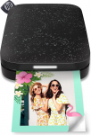 HP Sprocket 5.1 x 7.6 cm Instant Printer for Smartphones, Portable, Wireless Colour Printer, Zink Photo Paper with Adhesive Backing, Compatible with iOS & Android Devices via Bluetooth App, Black