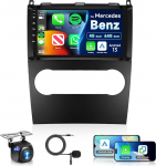 Hodozzy 8 Core 4G + 64G autoraadio Mercedes Benz A B-klassi B200 W169 A160 A180 A200 A220 2008-2012, 9-tolline puuteekraaniga Carplay Android auto, 2 DIN raadio navigatsioon Bluetooth DSP WiFi FM RDS