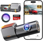 Dash Cam auto esi 4K WiFi Dash Cam 360&deg; p&ouml;&ouml;ratav 64GB SD kaardiga, 1.47-tolline IPS mini autokaamera CPL, Super Night Vision, WDR, 170&deg; lainurk, G-sensor, Loop salvestamine, App Control, Max 256GB