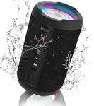 Bluetooth-k&otilde;lar LED-valgusega - Muusikakast kaasaskantav Bluetooth-kast IPX7 veekindlusega - kaks bassik&otilde;larit - 24H aku traadita k&otilde;lar TF-ga &otilde;ue, rannale