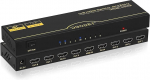 HDMI Splitter 1 in 8 Out samaaegselt 4K @ 30Hz, HDMI Splitter toetab UHD 4K 3D HDCP1.4 HDTV, DVD, Xbox, PS3/4, Blu-ray, projektor jaoks.