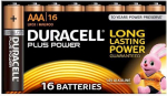 Duracell MN2400 Plus Power Alkaline AAA suurusega patareid, 16 patareid