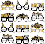 KatchOn, Happy New Year Glasses 2024 - Pack of 12 | Happy New Years Eve Glasses, Happy New Years Decorations 2024 | Happy New Year Eye Glasses, New Year's Eve Party Supplies 2024 | NYE Party Supplies