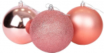 10cm / 3 Pack Shatterproof Rose Gold j&otilde;ulupuu kaunistused Bauble Ornaments Baubles j&otilde;ulukaunistus puhkusekoristused Shiny Matte Glitter