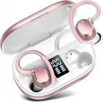 Bluetooth spordik&otilde;rvaklapid, traadita Bluetooth 5.3, 128 tundi traadita k&otilde;rvaklapid s&uuml;gava bassiga, k&otilde;rvaklapid 4 ENC selge mikrofoniga, IPX7 veekindlad k&otilde;rvaklapid k&otilde;rvakonksudega spordi jaoks