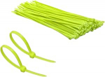 TERF 100 Pack fluorestseeruv roheline kaablipaelad 200mm x 4.8mm Premium Nylon Secure Self Locking Mechanism Plastic Ties for Home, Office, Garden, Garage, Workshop, DIY