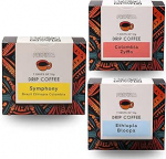 Premium Drip Coffee Tasting Set Symphony 7 + Ethiopia Bloopa 7 + Colombia Zyffoo 7 | 21 Drip Coffee Portion Bags | Arabica Coffee Ground Gift Set (kinkekomplekt)