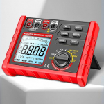 Fyearfly Digital Megommeter Electronic Ohmmeter Silicone Housing Adjustable Bracket Auto Shut Off LCD Resistance Tester for Transformer Motors