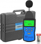 Decibel Measuring Device, Digital Sound Level Meter, Measuring 30 dBA ~ 130 dBA Portable LCD Display Sound Level Meter A/C Weighted for DIY Workshops, MAX/DataHold
