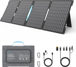 60 W kokkupandav kaasaskantav p&auml;ikeselaadija, monokristalliline 24% t&otilde;hususega, IP67 veekindel, 3 v&auml;ljundit (USB-C PD, QC3.0, DC) v&auml;litingimustes kasutamiseks - &uuml;hildub s&uuml;learvuti, energiapanga, nutitelefoniga.