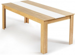 IDMarket - Georgia Rectangular Dining Table for 8 Seater Beech and White 160 x 90 cm